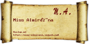 Miss Almiréna névjegykártya